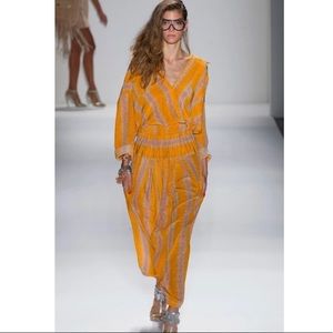 Tracy Reese orange silk pants
